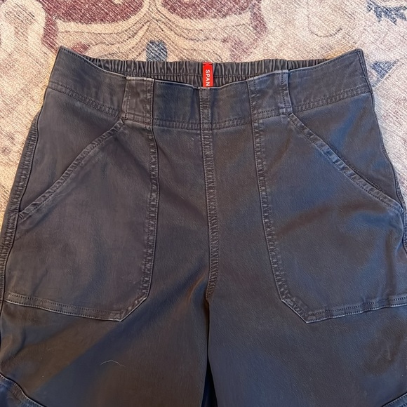 Spanx Stretch Twill Cargo Pull On Ankle Zip Jogger Gray - Picture 2 of 5